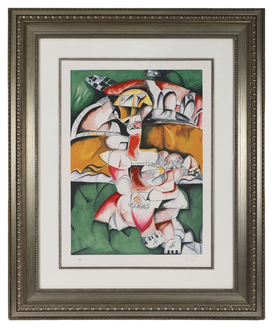 ALEXANDRA NECHITA (B. 1985): Title: No Bridge Too FarMedium: Limited Edition Lithograph (No. 344/2500)Signature: Signed Lower Right and Numbered Lower LeftProvenance: Private CollectionNote: Certificate of Authenticity VersoFrame