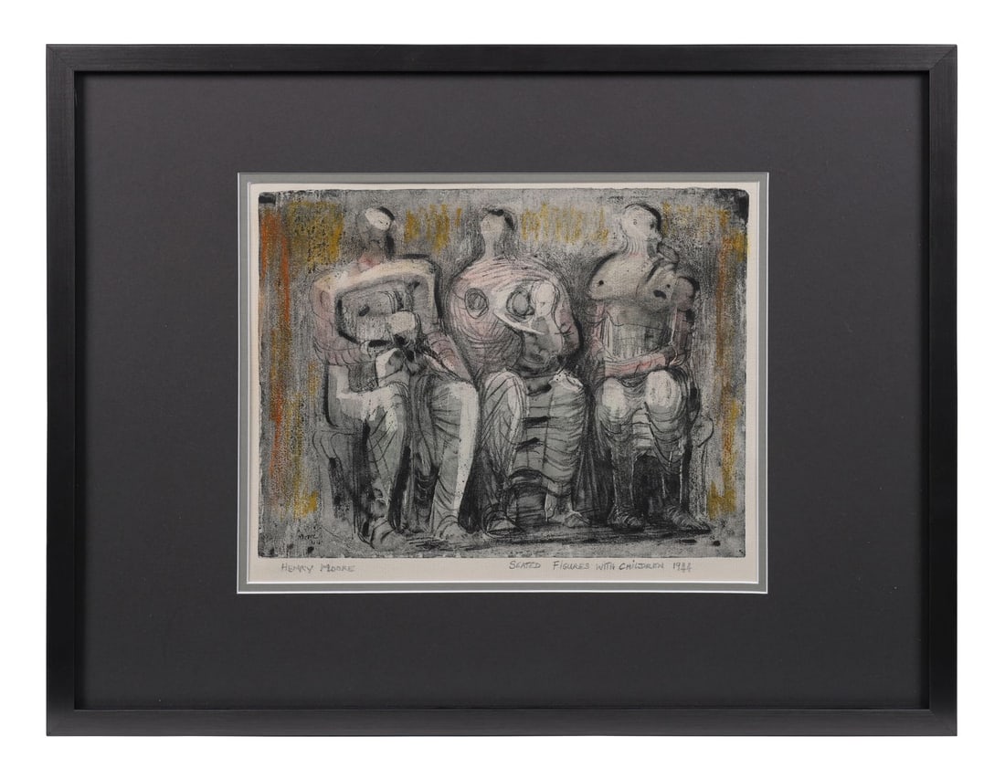 HENRY MOORE OM CH (1898 - 1986): Title: Three Figures with Children (1944)Medium: Print on WoveSignature: Signed in Pencil Lower Left and Inscribed Lower RightProvenance: Private CollectionFramed PICTURES AND PRINTS Wednesday 10th