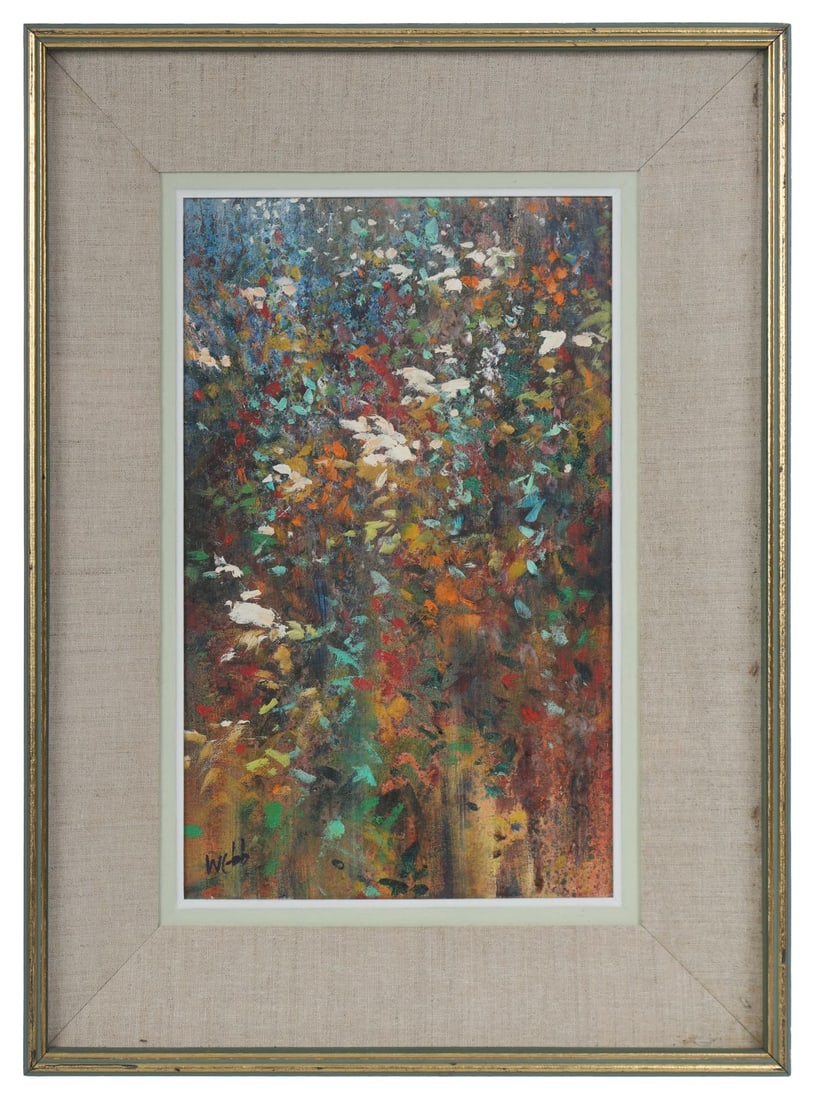 KENNETH WEBB RWA FRSA RUA (B. 1927): Title: TapestryMedium: Oil on CanvasSignature: Signed Lower Left and Titled VersoProvenance: The Blue Door Studio (Label Verso); The Kenny Gallery, Galway, Where acquired by the Present Owner C. 1980s