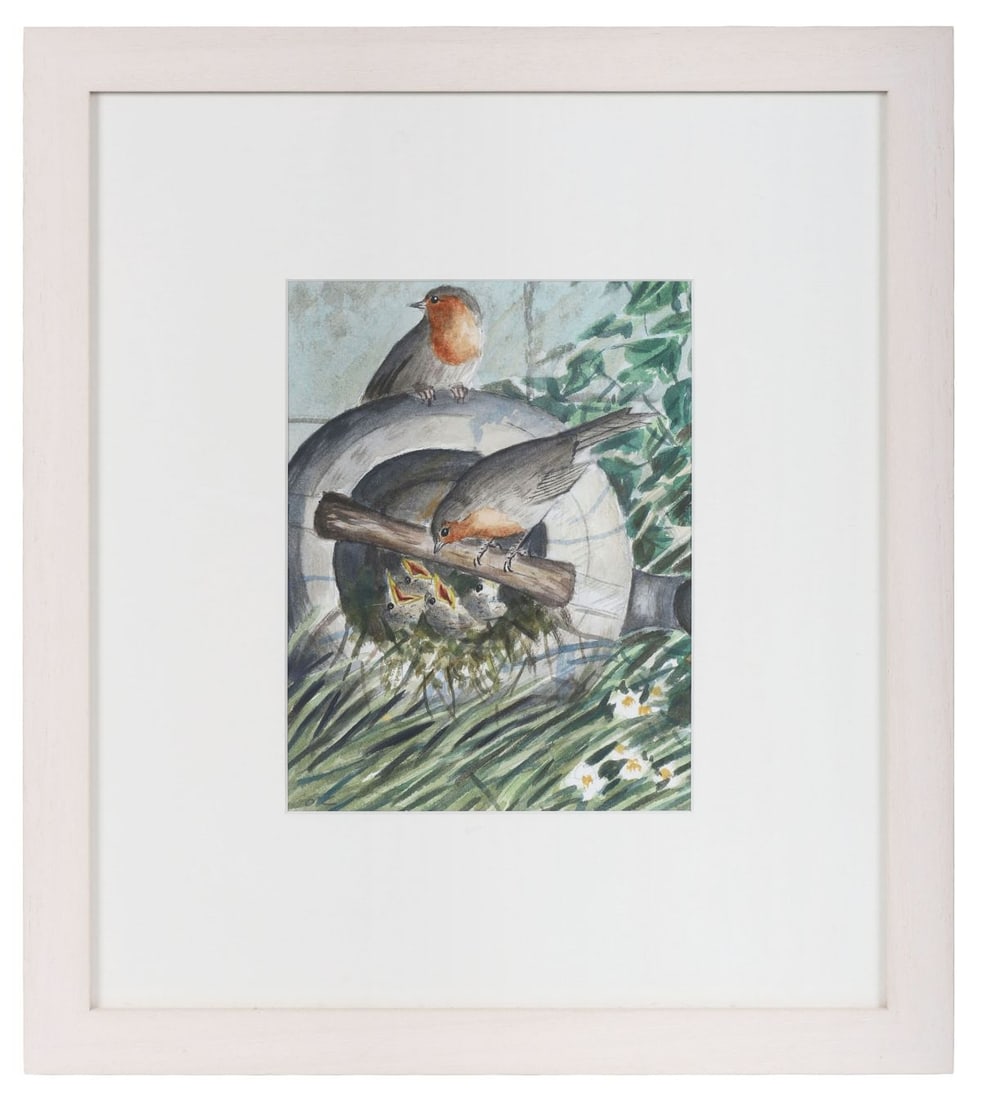 CONOR O'CONNELL (CONTEMPORARY): Title: RobinsMedium: WatercolourSignature: Signed Lower LeftProvenance: Private CollectionFramed PICTURES AND PRINTS Wednesday 10th June 2026 14:22:30
