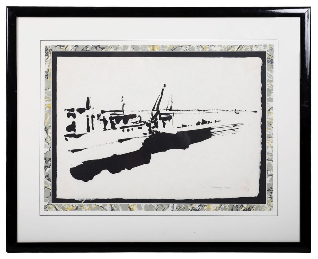 LOUIS LE BROCQUY HRHA (1916 - 2012): Title: Dubliners - Quay (1986)Medium: Limited Edition Lithograph (No. 4/35)Signature: Signed, Dated and Numbered Lower RightProvenance: Private CollectionFramed PICTURES AND PRINTS Wednesday 10th