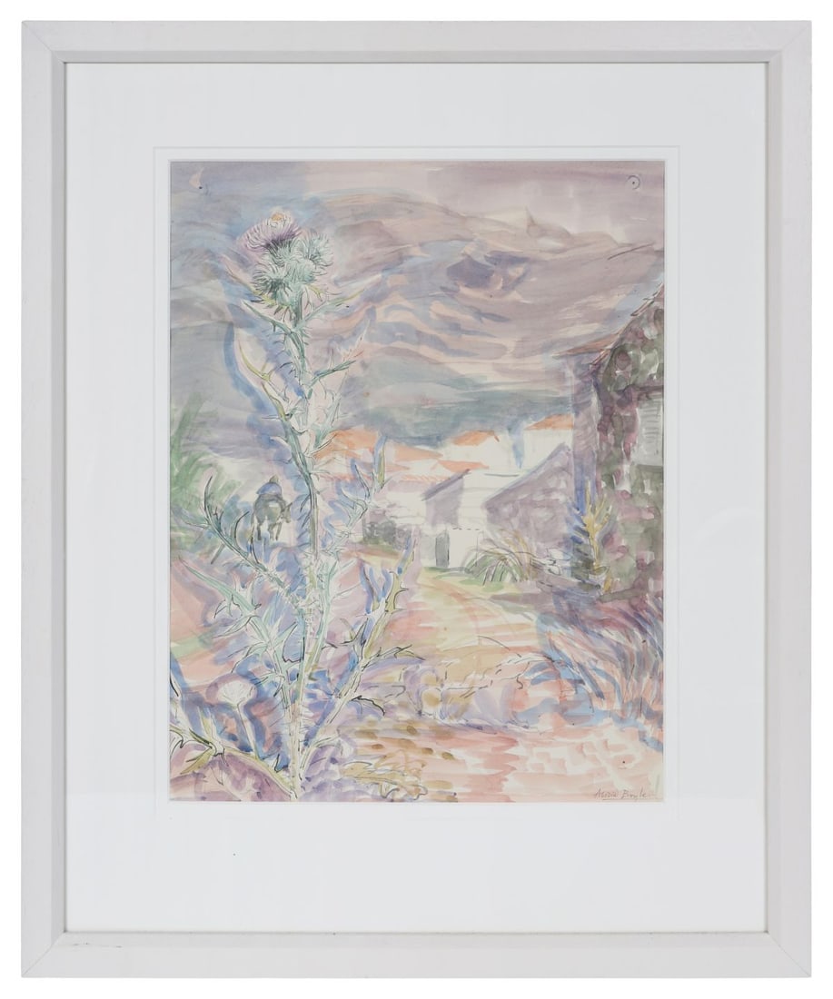 ALICIA BOYLE RBA RHA RUA (1908 - 1997): Title: Castilian Thistle (1960)Medium: Watercolour Signature: Signed Lower Right and Inscribed on Labels VersoProvenance: The Artist's Studio, Monkstown, Co. Dublin (Artist's Label Verso); Arts Counci