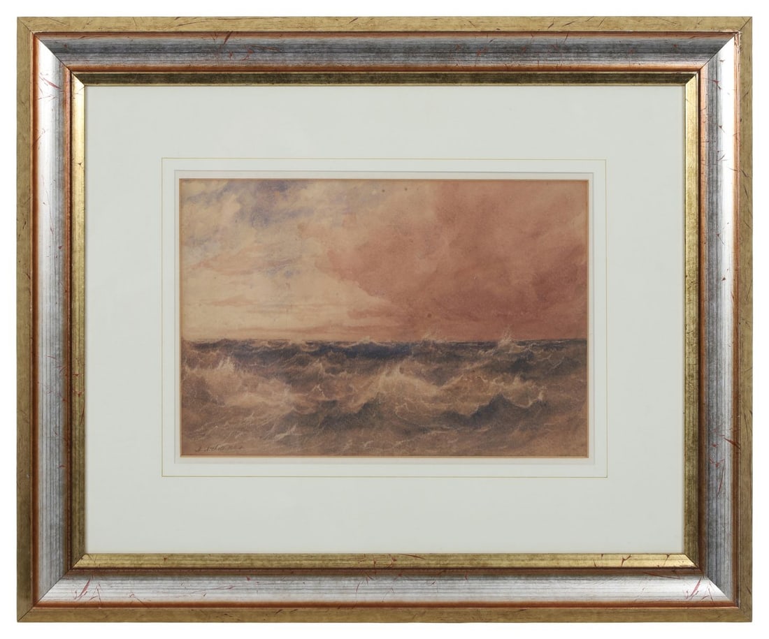 ANDREW NICHOLL RHA (1804 - 1886): Title: The Breaking WavesMedium: WatercolourSignature: Signed Lower LeftProvenance: Private CollectionFramed PICTURES AND PRINTS Wednesday 10th June 2026 14:29:10