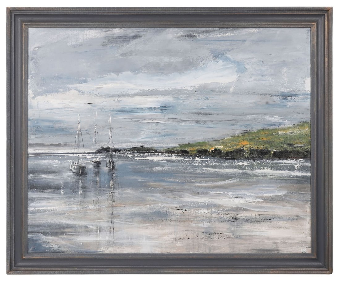 KASIA RAYSKA (CONTEMPORARY): Title: Donegal Medium: Acrylic on CanvasSignature: Signed Lower Right and Titled on Artist's Label VersoProvenance: The Artist's Studio, Bray, Co. WicklowFramed PICTURES AND PRINTS Wednesday 10th June