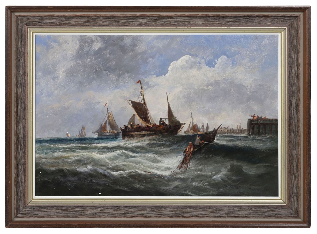 EDWIN HAYES RHA RI ROI (1819 - 1904): Title: Rough SeasMedium: Oil on BoardSignature: Signed Lower Right Provenance: Private CollectionFramed PICTURES AND PRINTS Wednesday 10th June 2026 15:05:00