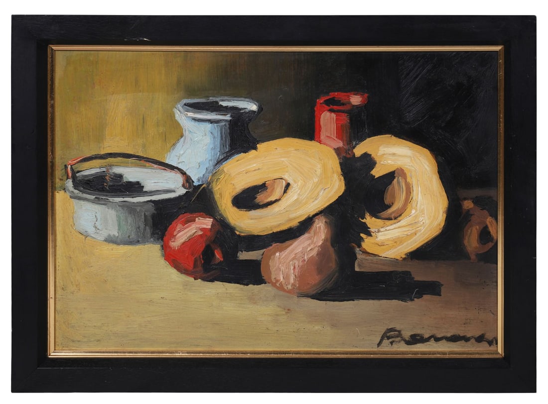 BERTIE BONNARD (20TH/21ST CENTURY): Title: Still LifeMedium: Oil on BoardSignature: Signed Lower Right and Inscribed VersoProvenance: Private CollectionFramed PICTURES AND PRINTS Wednesday 10th June 2026 15:15:00