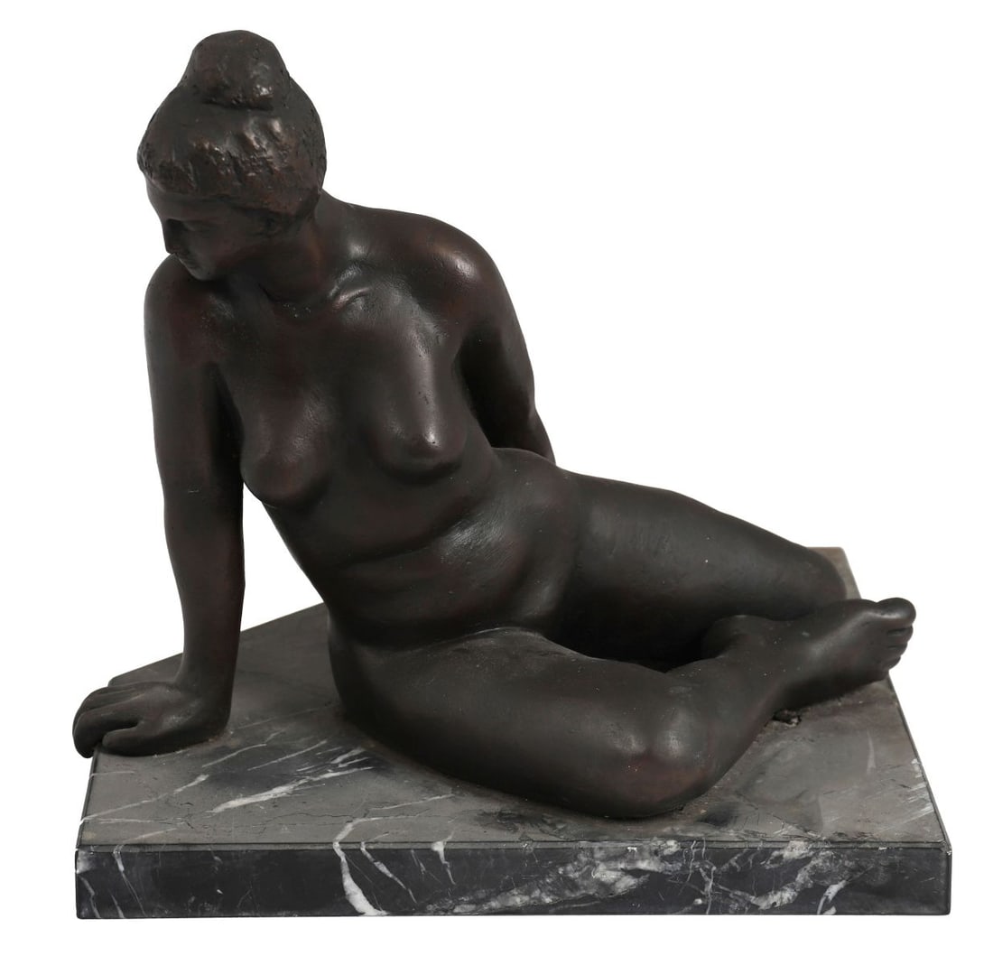 CYNTHIA MORAN KILLEAVY (1930 - 2022): Title: Reclining NudeMedium: Bronze on Marble BaseSignature: UnsignedProvenance: Private Collection SCULPTURE Wednesday 10th June 2026 15:22:30