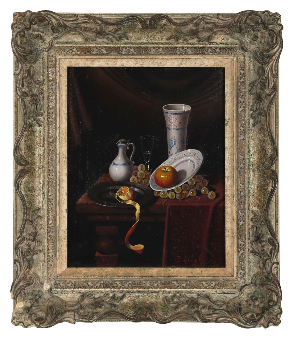 BELA BALOGH (HUNGARIAN, 1909 - 1980): Title: Still Life with ChinaMedium: Oil on canvasSignature: Signed Lower RightProvenance: Private CollectionFramed PICTURES AND PRINTS Wednesday 10th June 2026 15:23:20