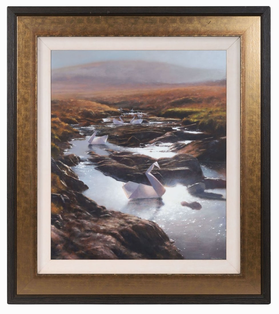 JIMMY LAWLOR (B. 1967): Title: Paper TrailMedium: Oil on BoardSignature: Signed Lower RightProvenance: Private CollectionFramed PICTURES AND PRINTS Wednesday 10th June 2026 15:41:40