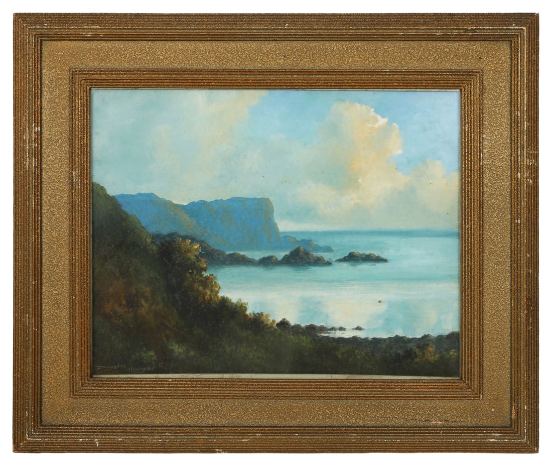 DOUGLAS ALEXANDER RHA (1871 - 1945): Title: Achill IslandMedium: Oil on BoardSignature: Signed Lower Left and Titled on Artist's Label VersoProvenance: Apollo Gallery, Dublin (Stamped Verso); Private CollectionFramed PICTURES AND PRINTS 