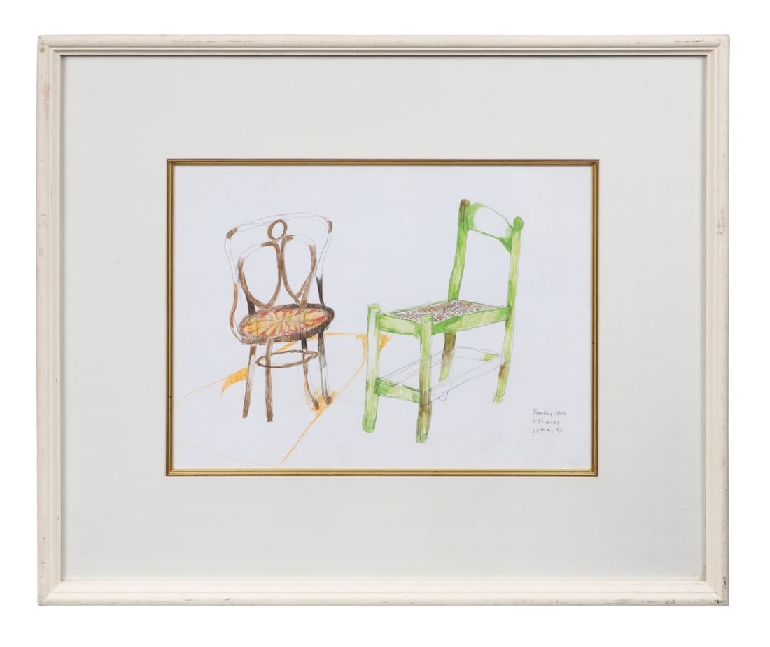PATRICK HICKEY HRHA (1927 - 1998): Title: Chair Study (1990)Medium: Mixed MediaSignature: Unsigned; Inscribed Lower RightProvenance: Duke Street Gallery, Dublin; Private CollectionFramed PICTURES AND PRINTS Wednesday 10th June 2026