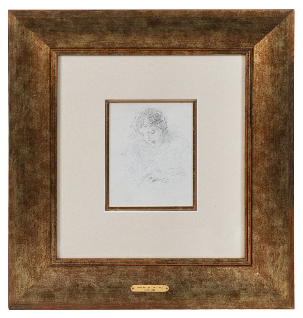 JOHN BUTLER YEATS RHA (1839 - 1922): Title: Lily Reading Medium: Pencil SketchSignature: UnsignedProvenance: Yeats Family Collection; Private CollectionFramed PICTURES AND PRINTS Wednesday 10th June 2026 16:17:30
