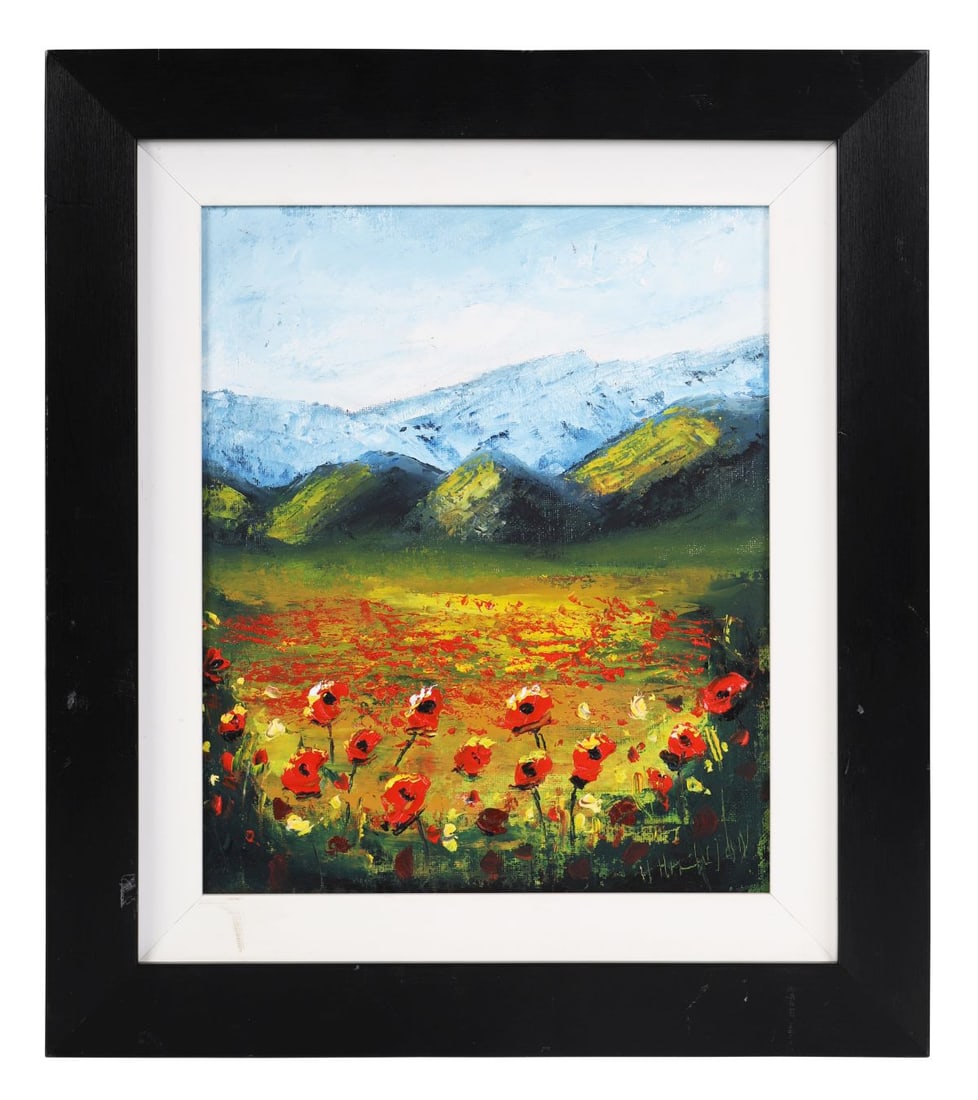 HAYLEY HUCKSON (20TH/21ST CENTURY): Title: PoppiesMedium: Oil on BoardSignature: Signed Lower RightProvenance: Private CollectionFramed PICTURES AND PRINTS Wednesday 10th June 2026 16:31:40