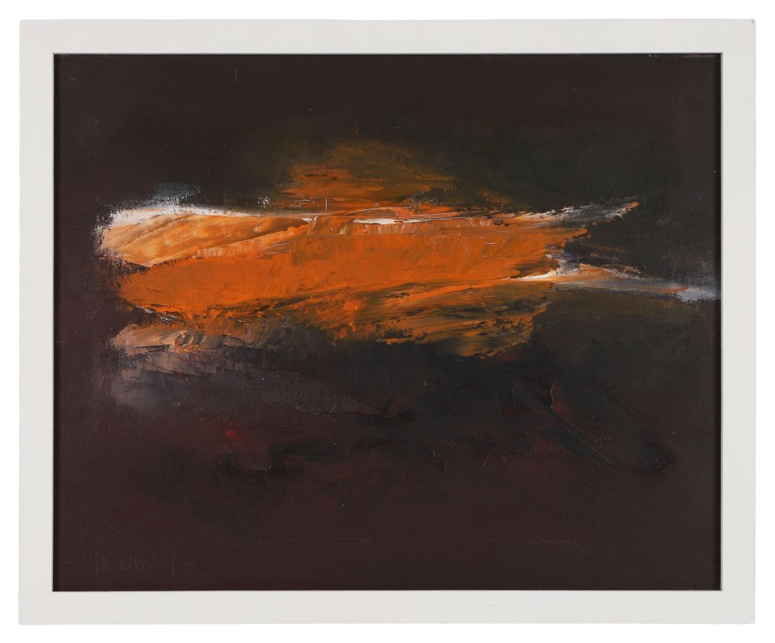 GERALD DAVIS (1938 - 2005): Title: Solstice (1998)Medium: Oil on CanvasSignature: Signed and Dated Lower Left; Titled VersoProvenance: Acquired directly from the family of the artist by the present ownerFramed PICTURES AND PRINT
