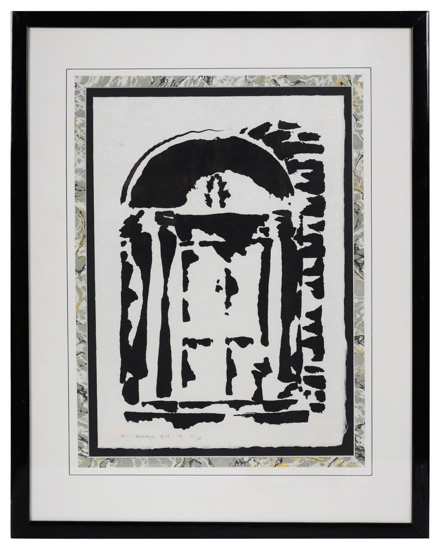 LOUIS LE BROCQUY HRHA (1916 - 2012): Title: Dubliners - Suburban Doorway (1986)Medium: Limited Edition Lithograph (No. 4/35)Signature: Signed, Dated and Numbered Lower LeftProvenance: Private CollectionFramed PICTURES AND PRINTS