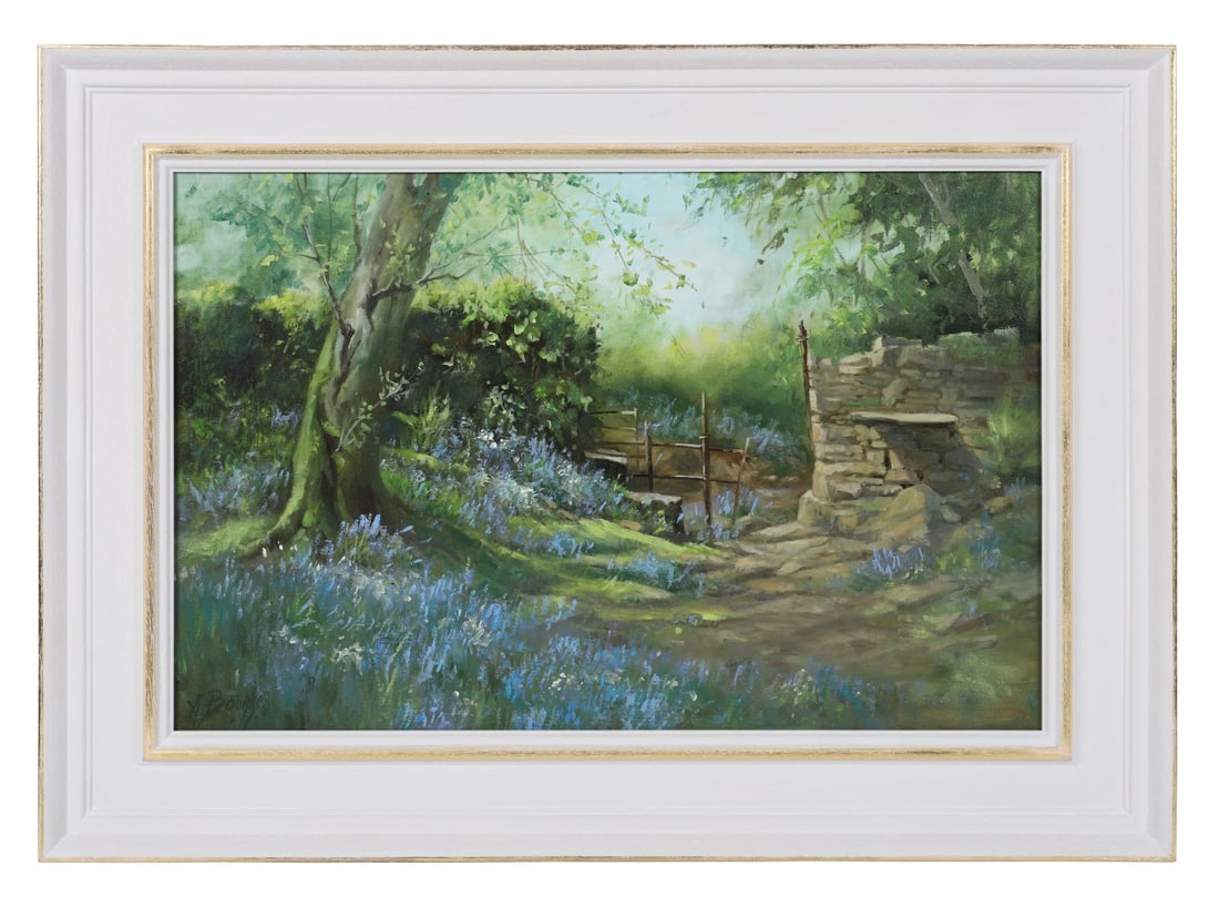 ANNEMARIE BOURKE (B. 1957): Title: Bluebell Woods, Courtmacsherry, West CorkMedium: Oil on canvasSignature; Signed Lower Left and Inscribed VersoProvenance: Private CollectionFramed PICTURES AND PRINTS Wednesday 10th June 2026