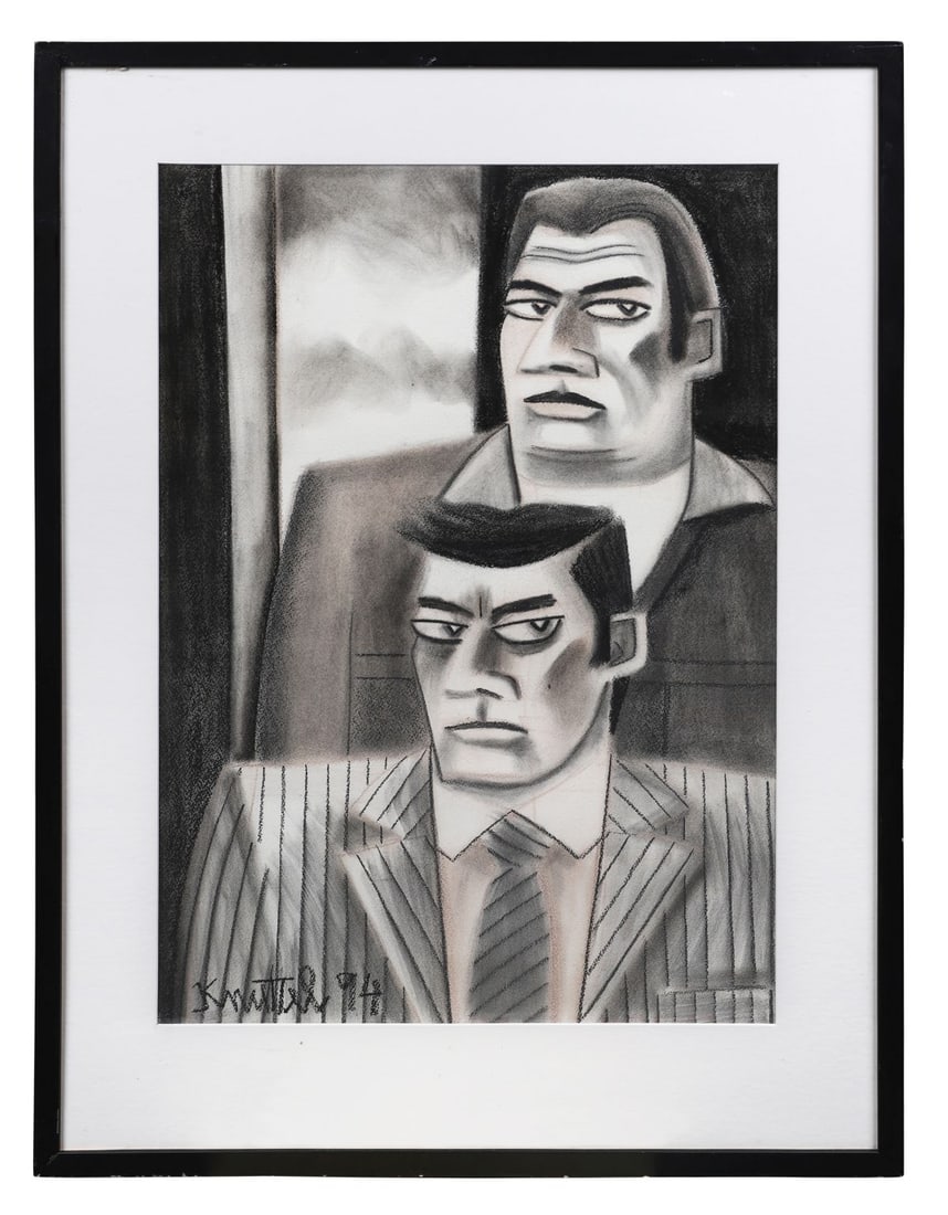 GRAHAM KNUTTEL (1954 - 2023): Title: Gangsters or Bankers? (1994)Medium: PastelSignature: Signed and Dated Lower LeftProvenance: Private CollectionFramed PICTURES AND PRINTS Wednesday 10th June 2026 16:48:20