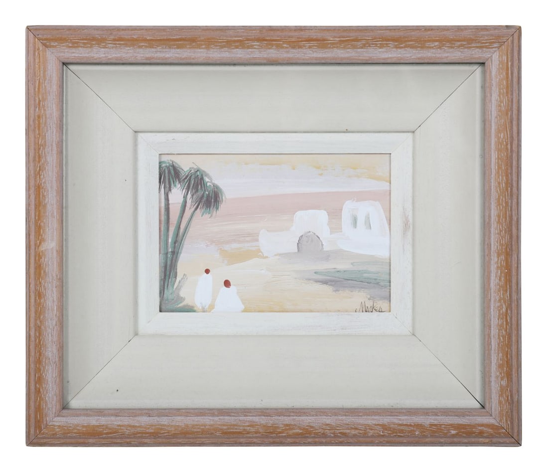 MARKEY ROBINSON (1918 - 1999): Title: Nearing the VillageMedium: Gouache on BoardSignature: Signed Lower RightProvenance: Apollo Gallery, Dublin (Stamped Verso); Private CollectionFramed PICTURES AND PRINTS Wednesday 10th June