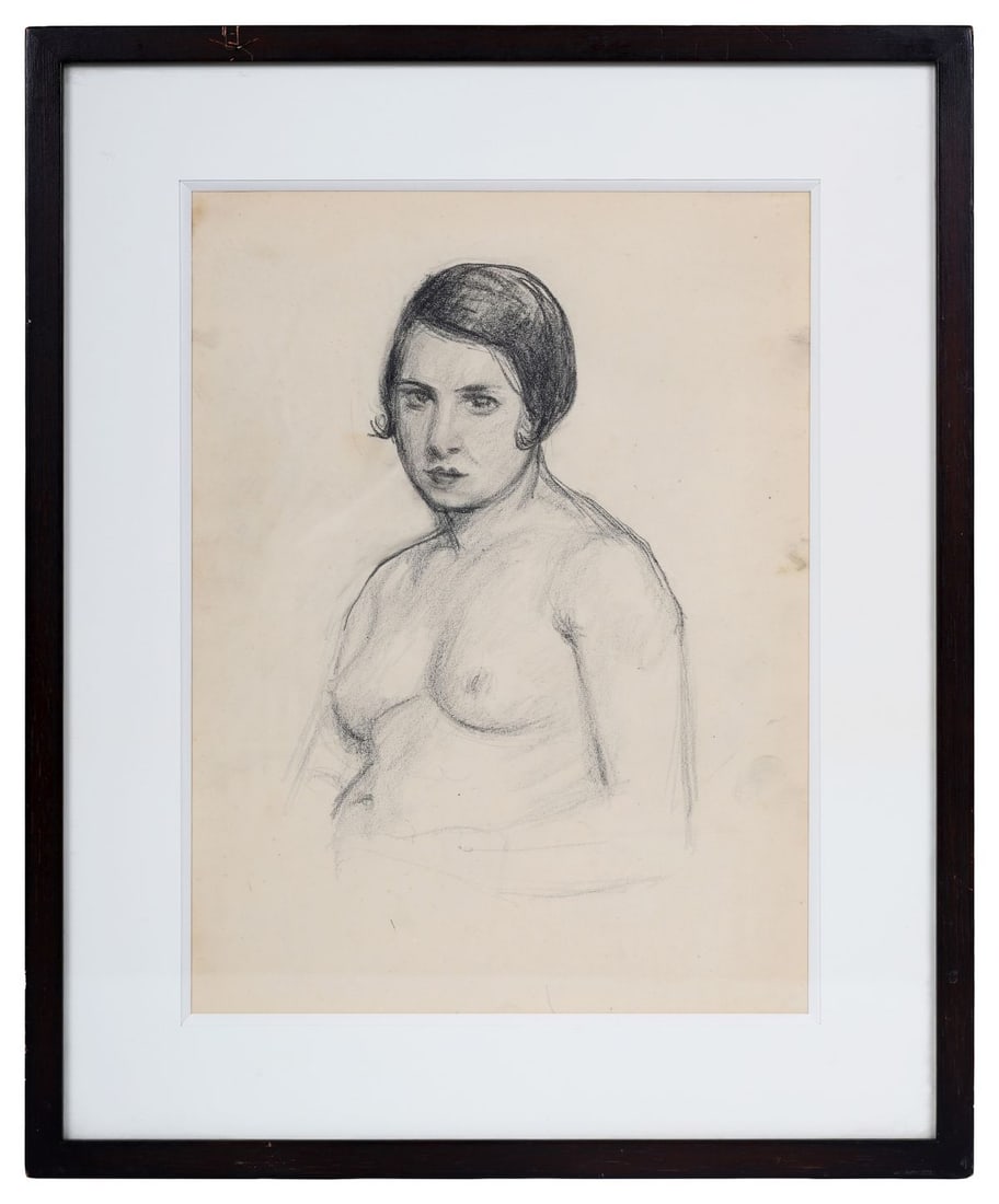 RODERIC O'CONOR RHA (1860 - 1940): Title: Portrait of a Female NudeMedium: Charcoal on PaperSignature: UnsignedProvenance: Millon, 'Small Works by Great Masters - Paintings from the 19th and 20th Centuries', Paris, 9 December 2025,
