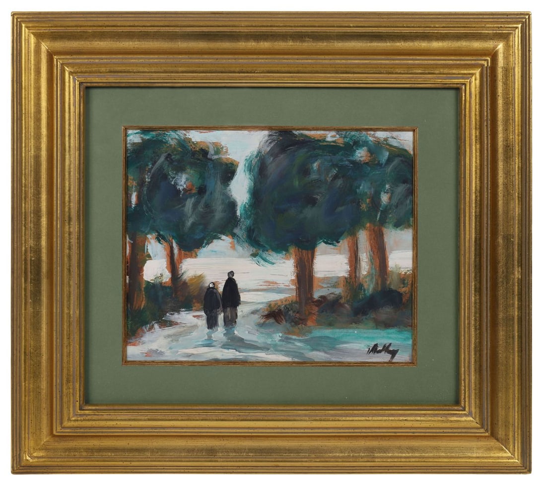 MARKEY ROBINSON (1918 - 1999): Title: Figures Beneath TreesMedium: Gouache on BoardSignature: Signed Lower RightProvenance: Private CollectionFramed PICTURES AND PRINTS Wednesday 10th June 2026 17:11:40