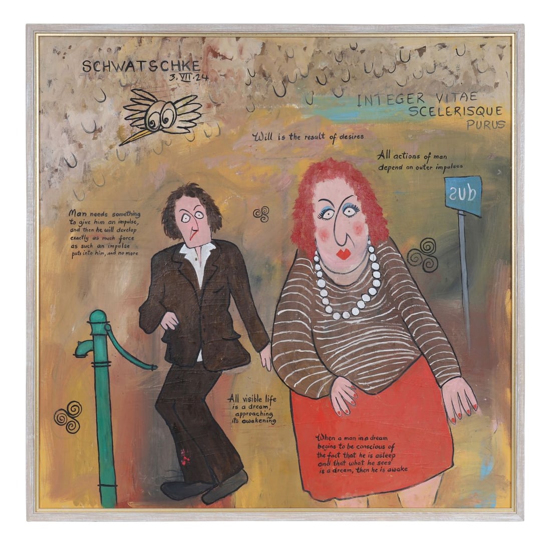 JOHN SCHWATSCHKE (B. 1943): Title: Le Reve (2024)Medium: Oil on CanvasSignature: Signed and Dated Upper Left; Inscribed VersoProvenance: Private CollectionFramed PICTURES AND PRINTS Wednesday 10th June 2026 17:19:10