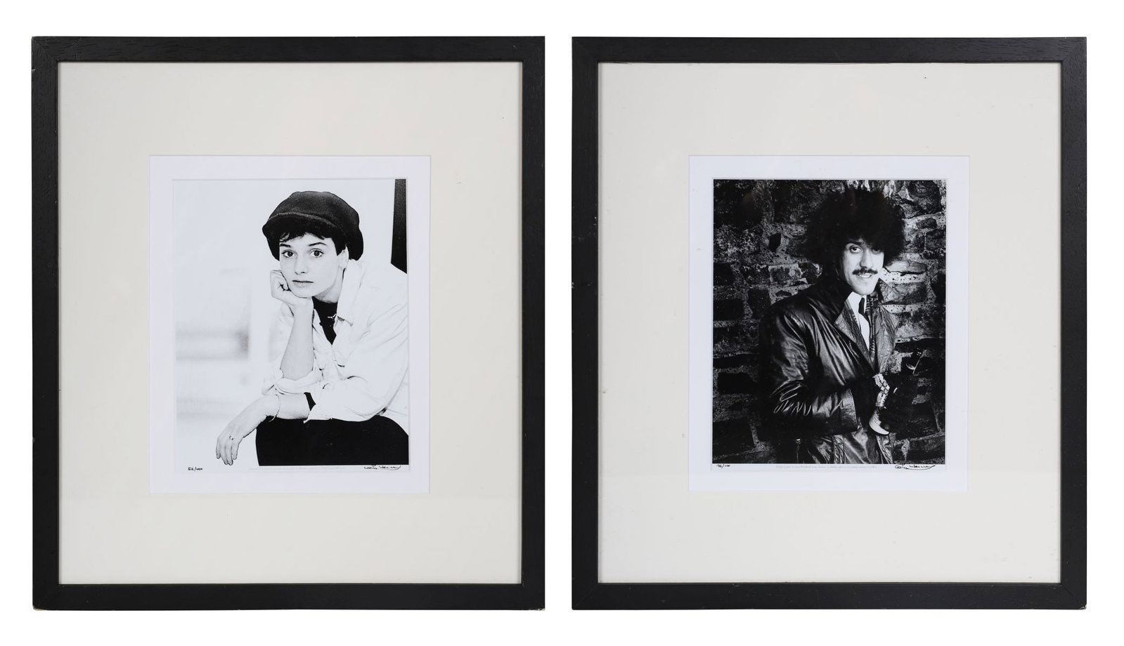 COLM HENRY (B. 1953): Title: Sinead O'Connor and Phil Lynott (Pair)Medium: Limited Edition Photographic Print - O'Connor (No. 52/400) / Lynott (No. 176/1100)Signature: Studio Bossed; Both Signed and Numbered - Private Coll