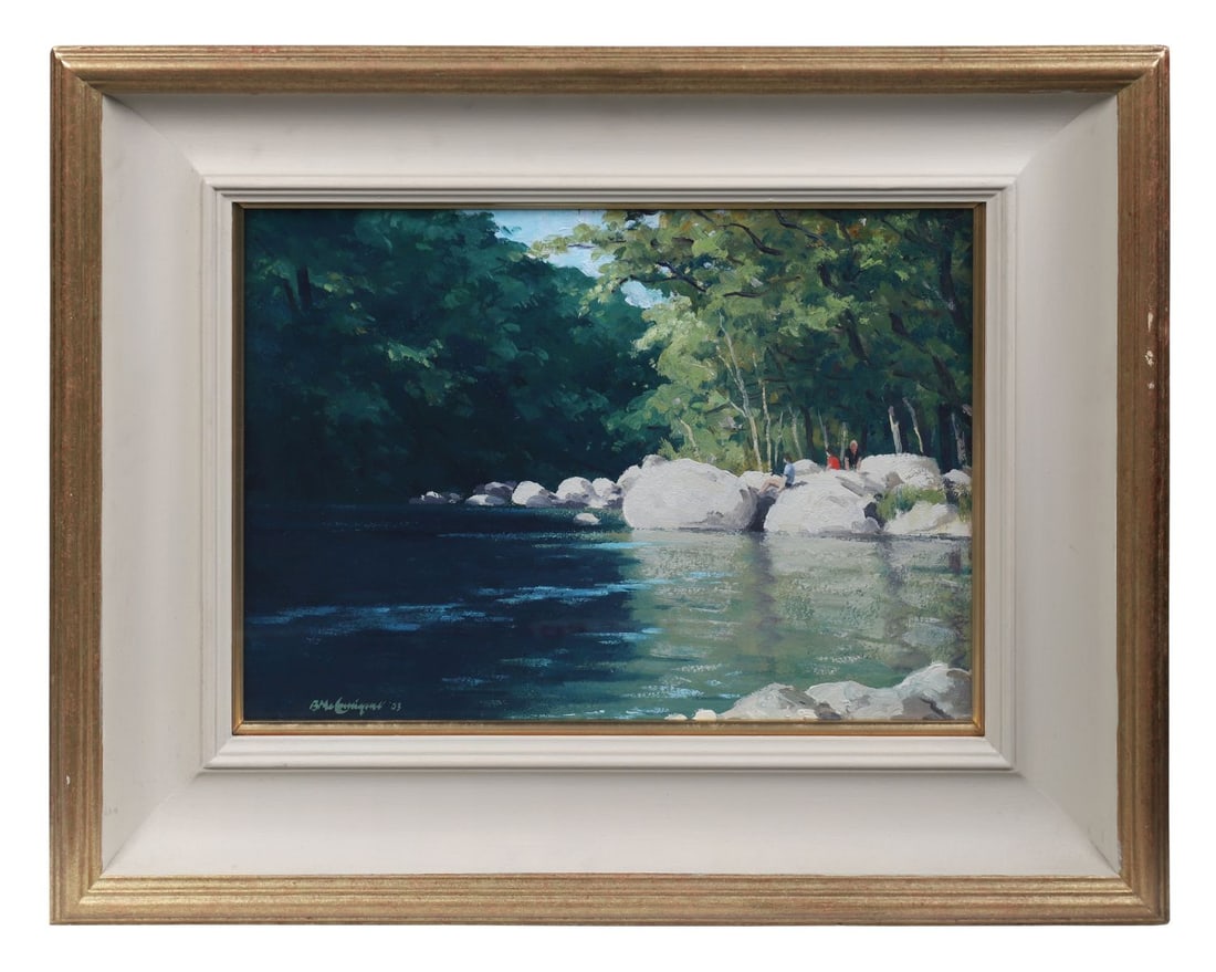 BRETT MCENTAGART RHA (B. 1939): Title: Rock Pools (2003)Medium: Oil on BoardSignature: Signed and Dated Lower Left; Titled on Artist's Label VersoProvenance: The Artist's Studio (Label Verso); Private CollectionFramed PICTURES AND P