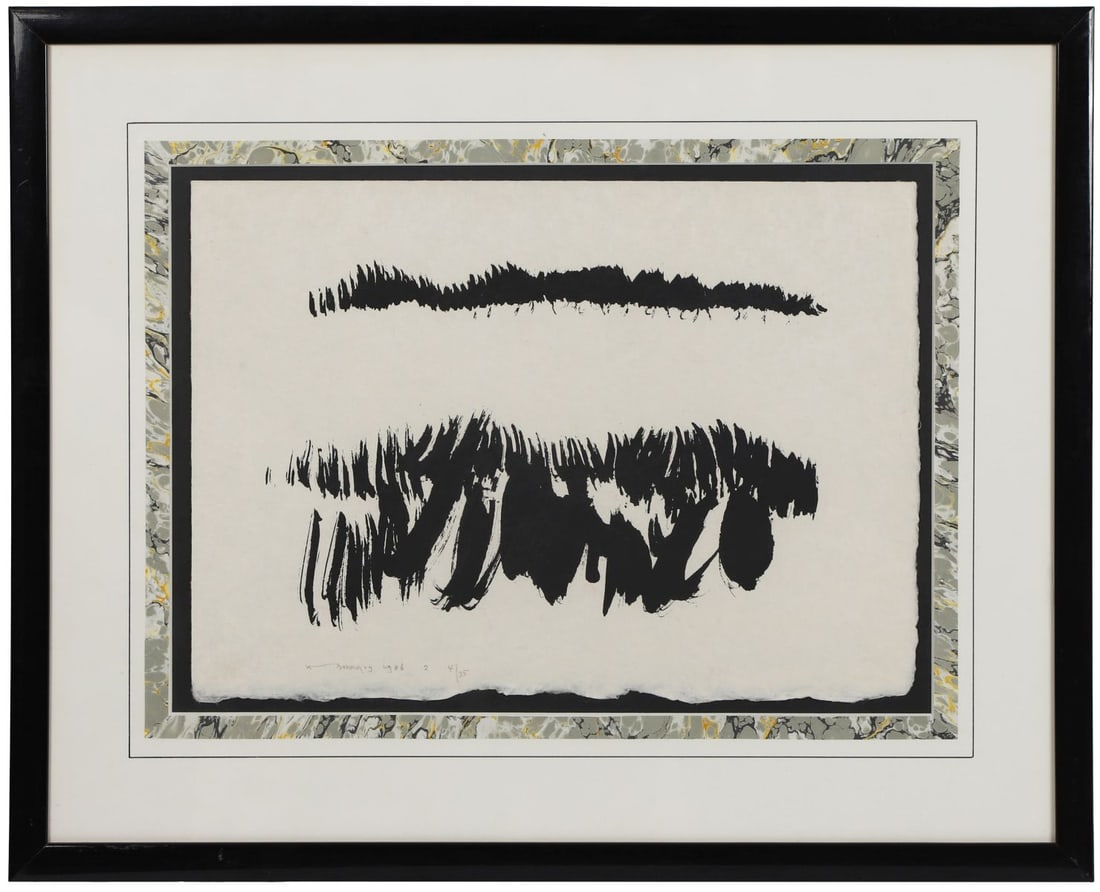 LOUIS LE BROCQUY HRHA (1916 - 2012): Title: Dubliners - Dodder Banks (1986)Medium: Limited Edition Lithograph (No. 4/35)Signature: Signed, Dated and Numbered Lower LeftProvenance: Private CollectionFramed PICTURES AND PRINTS Wednesday 10