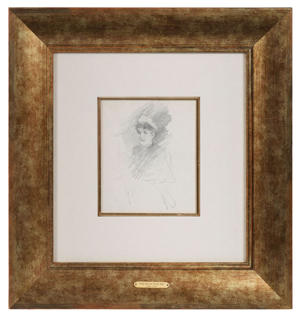 JOHN BUTLER YEATS RHA (1839- 1922): Title: Portrait of a LadyMedium: Pencil SketchSignature: UnsignedProvenance: Yeats Family Collection; Private CollectionFramed PICTURES AND PRINTS Wednesday 10th June 2026 17:49:10
