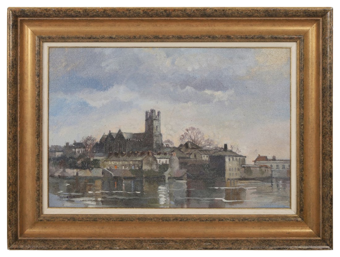 GERALDINE M. O'BRIEN (1922 - 2014): Title: TownscapeMedium: Oil on BoardSignature: Signed Lower LeftProvenance: Private CollectionFramed PICTURES AND PRINTS Wednesday 10th June 2026 18:02:30