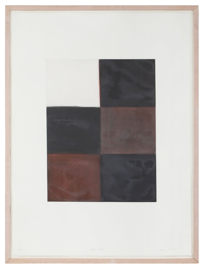 SEAN SCULLY RA (B. 1945): Title: Dark Fold (2003)Medium: Limited Edition Aquatint (No. 24/40)Signature: Signed and Dated Lower Right; Titled Lower Centre; Numbered Lower LeftProvenance: Kerlin Gallery, Dublin (Label Verso),
