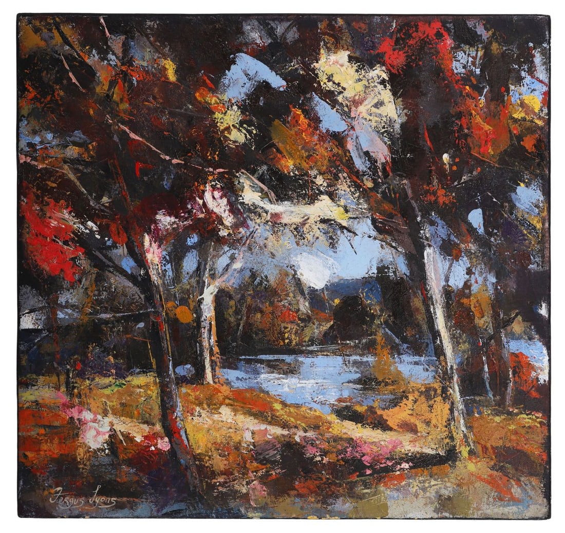 FERGUS LYONS (B. 1950): Title: Hazel WoodMedium: Oil on Canvas Laid on BoardSignature: Signed Lower Left and Inscribed VersoProvenance: Private CollectionUnframed PICTURES AND PRINTS Wednesday 10th June 2026 18:10:50