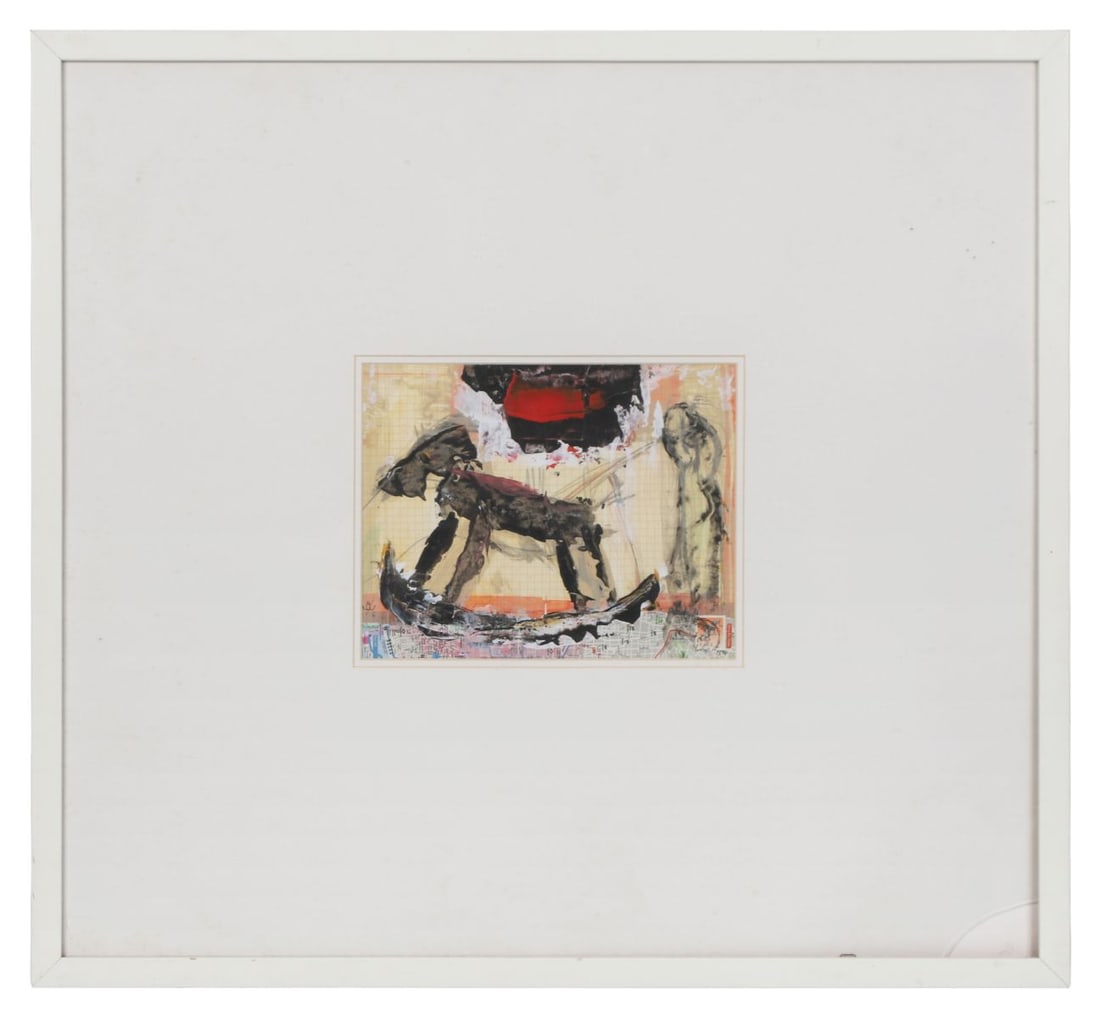 JOHN KINGERLEE (B. 1936): Title: Untitled (Rocking Horse)Medium: Mixed Media Signature: Signed with Monogram Lower LeftProvenance: Private CollectionFramed PICTURES AND PRINTS Wednesday 10th June 2026 18:15:00