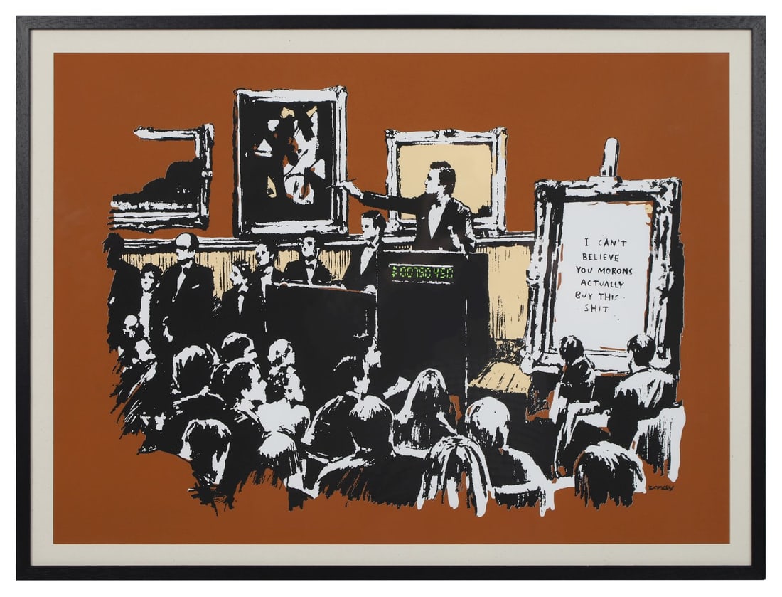 BANKSY (BRITISH, B. 1974): Title: MoronsMedium: Limited Edition Print (No. 88/500) - Produced by West Country PrinceSignature: UnsignedProvenance: Private CollectionFramed PICTURES AND PRINTS Wednesday 10th June 2026 18:22:30
