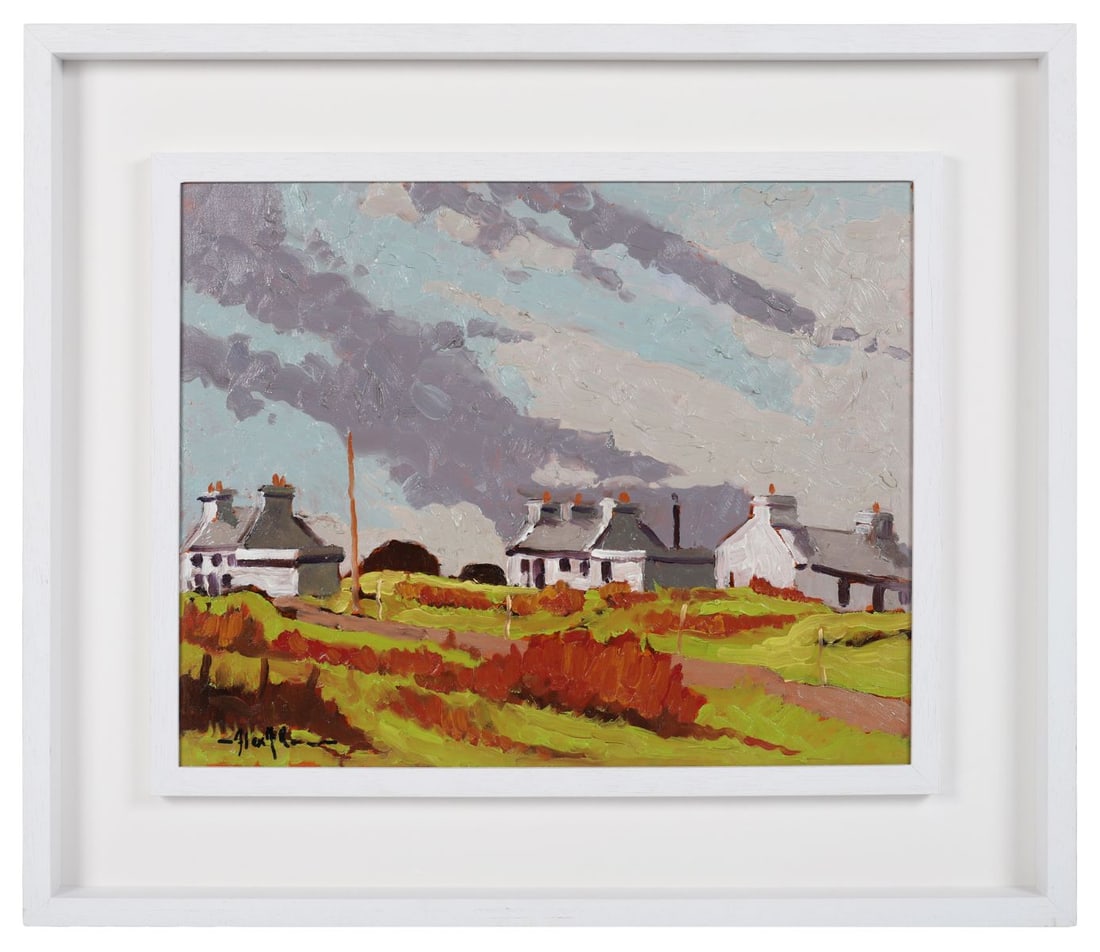 ALEX MCKENNA (20TH/21ST CENTURY): Title: Dooagh, AchillMedium: Oil on CanvasSignature: Signed Lower Left and Inscribed VersoProvenance: Duke Street Gallery, Dublin (Label Verso); Private CollectionFramed PICTURES AND PRINTS Wednesday