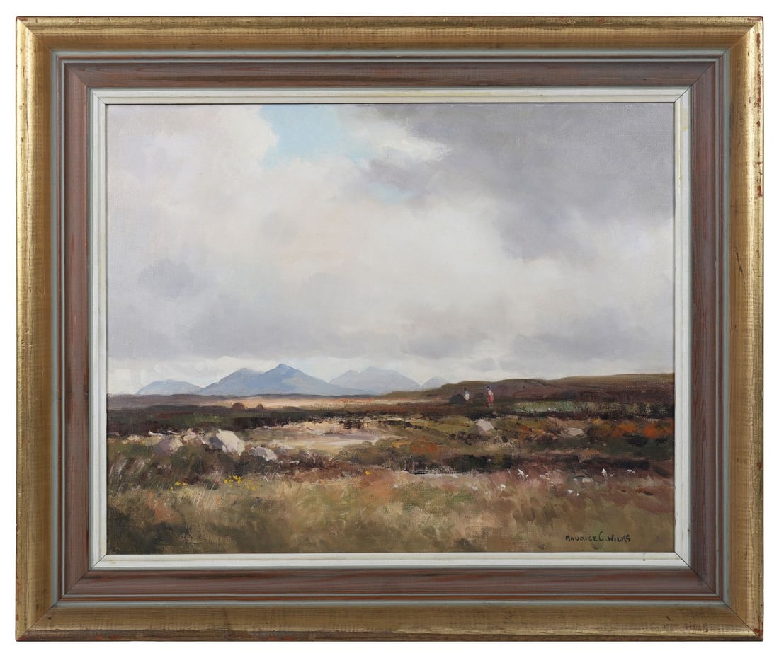 MAURICE CANNING WILKS ARHA RUA (1910 - 1984): Title: Western Bogland, Near Clifden, ConnemaraMedium: Oil on CanvasSignature: Signed Lower Right and Titled VersoProvenance: Private CollectionFramed PICTURES AND PRINTS Wednesday 10th June 2026