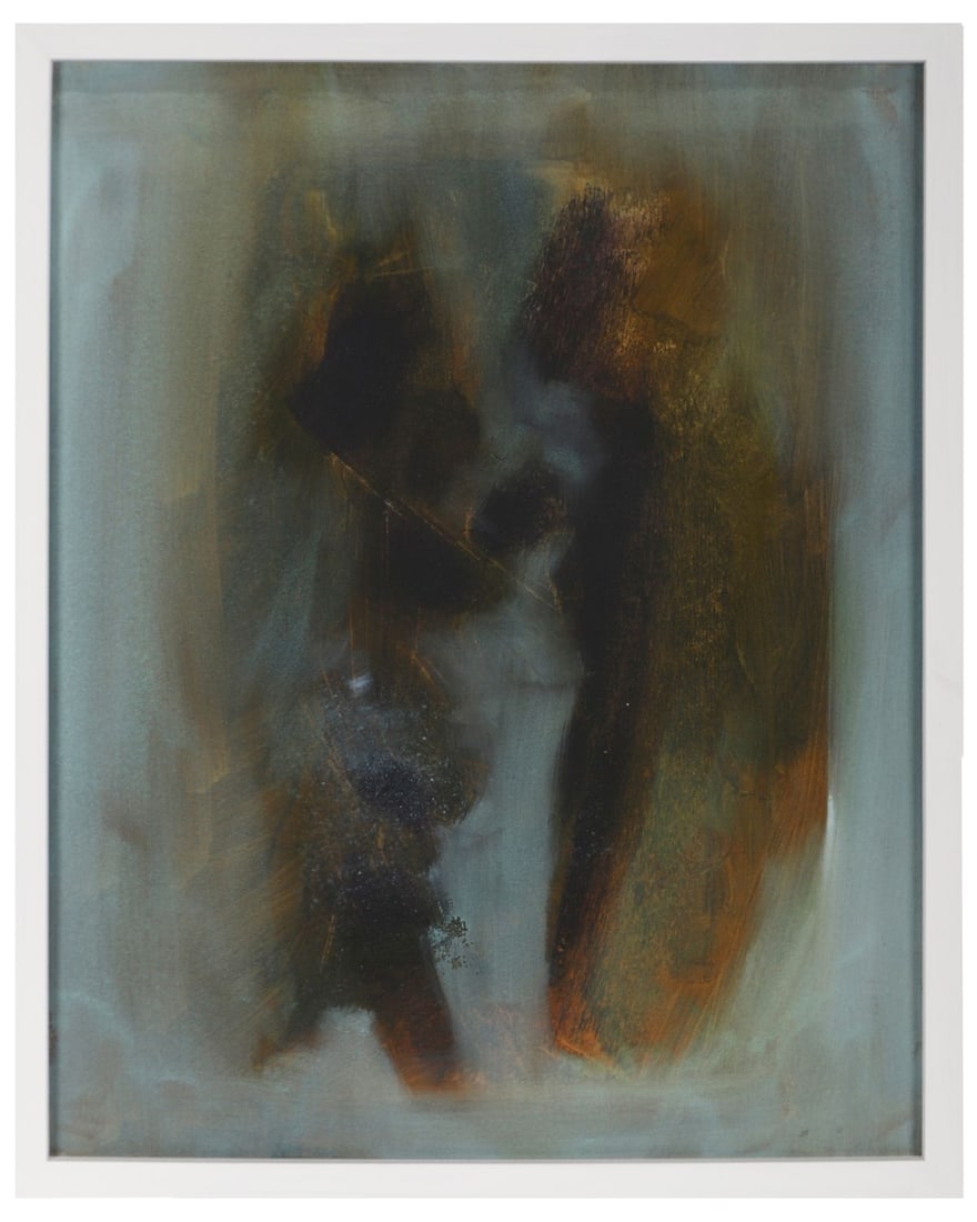 GERALD DAVIS (1938 - 2005): Title: The SecretMedium: Oil on CanvasSignature: Unsigned; Titled VersoProvenance: Acquired directly from the family of the artist by the Present OwnerFramed PICTURES AND PRINTS Wednesday 10th June