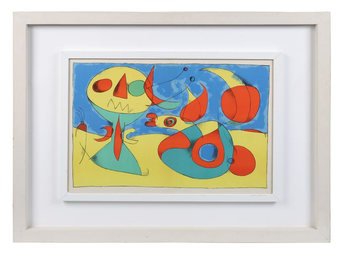 JOAN MIRO (SPANISH, 1893 - 1983): Title: Abstract FormsMedium: Lithograph - For French MagazineSignature: UnsignedProvenance: Private CollectionFramed PICTURES AND PRINTS Wednesday 10th June 2026 18:57:30