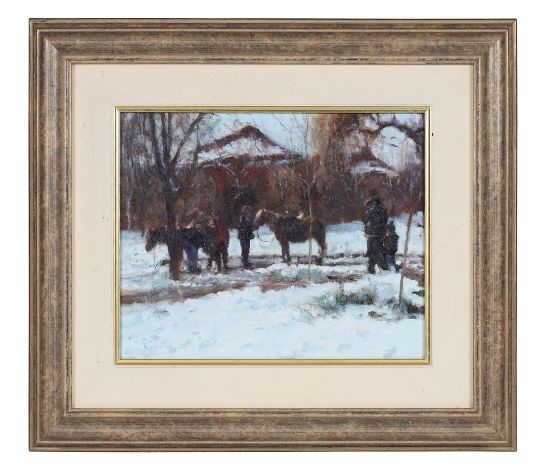 PAUL KELLY (B. 1968): Title: Pony Ride, Prague Medium: Oil on BoardSignature: Signed Lower Left and Titled VersoProvenance: Gorry Gallery, Dublin, 2001; Combridge Fine Arts, Dublin (Label Verso); Private
