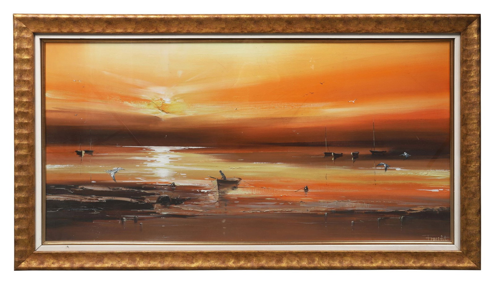FRANK FITZSIMONS (1930 - 2008): Title: Returning to ShoreMedium: Oil on CanvasSignature: Signed Lower Right and Inscribed VersoProvenance: Private CollectionFramed PICTURES AND PRINTS Wednesday 10th June 2026 19:08:20