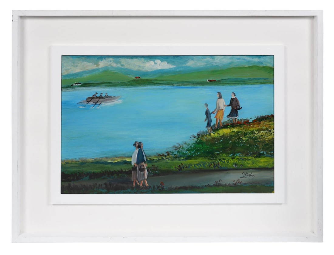 JIMMY BINGHAM (1921 - 2006): Title: Watching the Boat RaceMedium: Oil on BoardSignature: Signed Lower RightProvenance: Private CollectionFramed PICTURES AND PRINTS Wednesday 10th June 2026 19:09:10