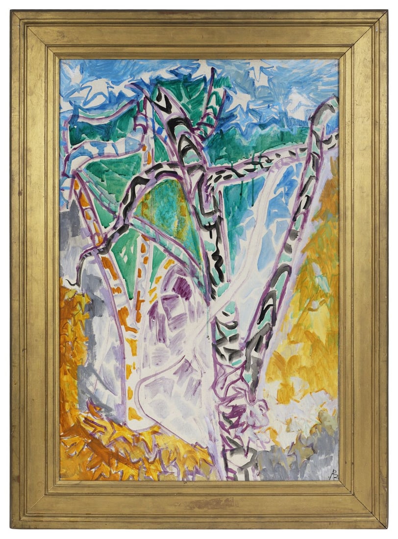 ALICIA BOYLE RBA RHA RUA (1908 - 1997): Title: WoodlandMedium: Oil on BoardSignature: Signed Lower RightProvenance: deVeres, 'The Studio Works of Alicia Boyle 1908 - 1997', Dublin, 1998; Private CollectionFramed PICTURES AND PRINTS