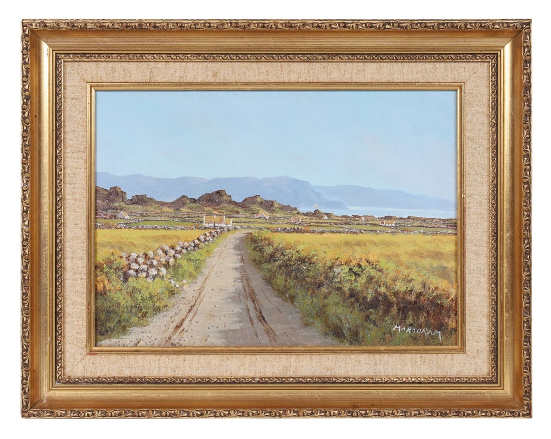 GERARD MARJORAM (1936 - 2024): Title: Near Malin HeadMedium: Oil on CanvasSignature: Signed Lower Right and Inscribed VersoProvenance: Private CollectionFramed PICTURES AND PRINTS Wednesday 10th June 2026 19:35:50