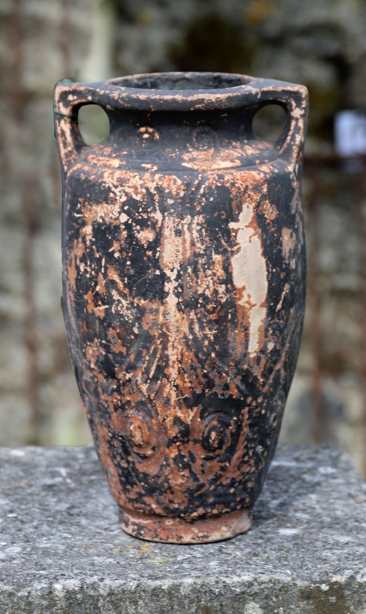 CONTEMPORARY TERRACOTTA AMPHORA-FORM GARDEN URN (1 of 2)