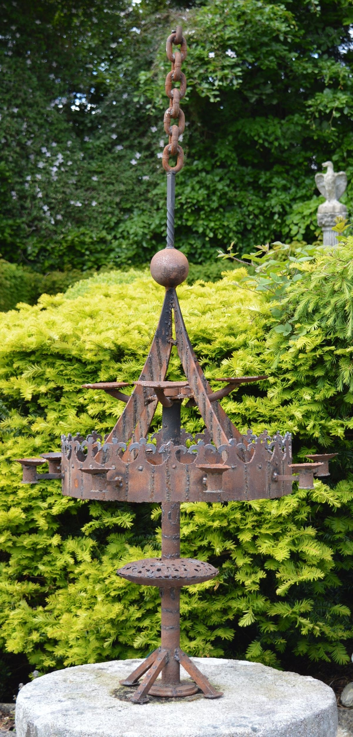 GOTHIC-REVIVAL WROUGHT IRON CANDELABRA (1 of 4)