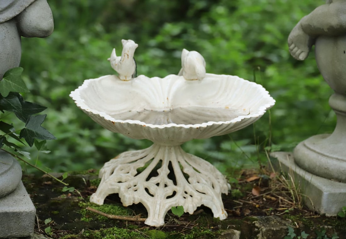 CAST IRON BIRDBATH (1 of 2)