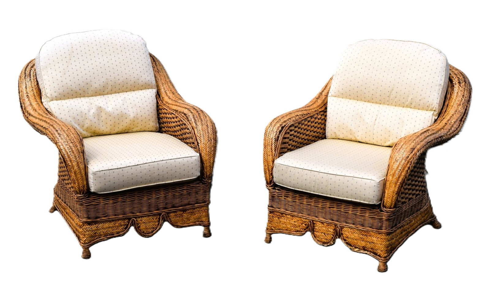 PAIR OF CONSERVATORY ARMCHAIRS (1 of 3)