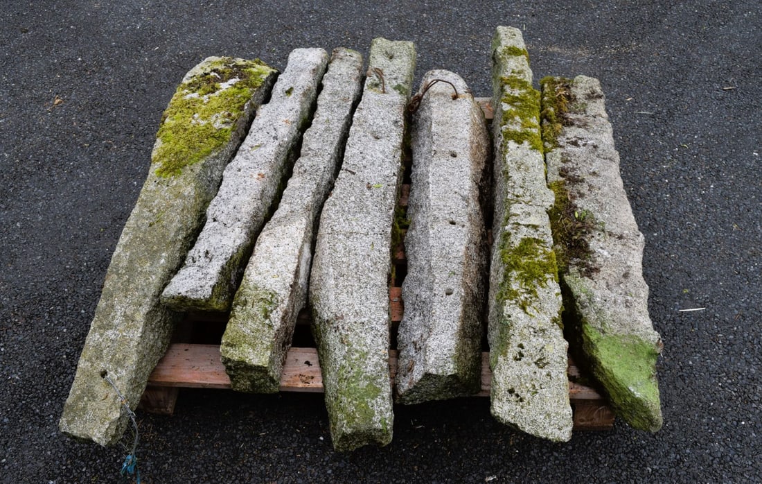 LOT OF SEVEN CARLOW GRANITE FENCE POSTS (1 of 3)