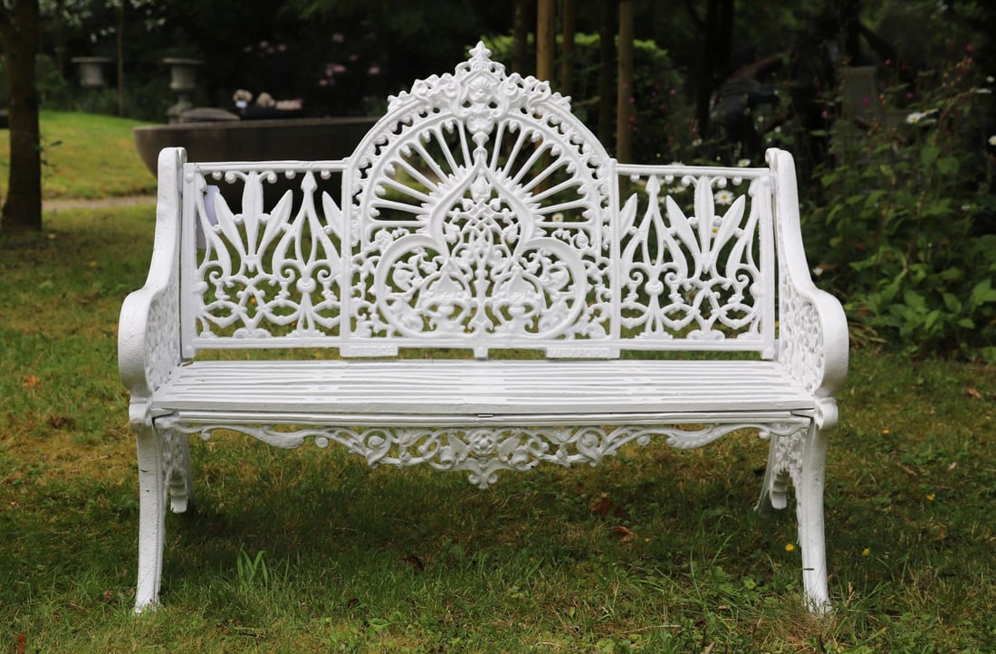 CAST IRON GARDEN BENCH - PIERCE OF WEXFORD (1 of 4)