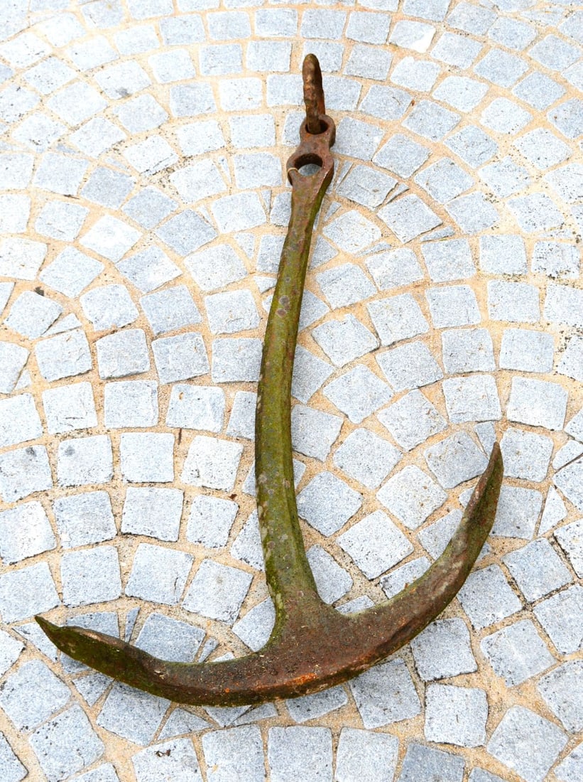 19TH-CENTURY IRON SHIP'S ANCHOR (1 of 2)